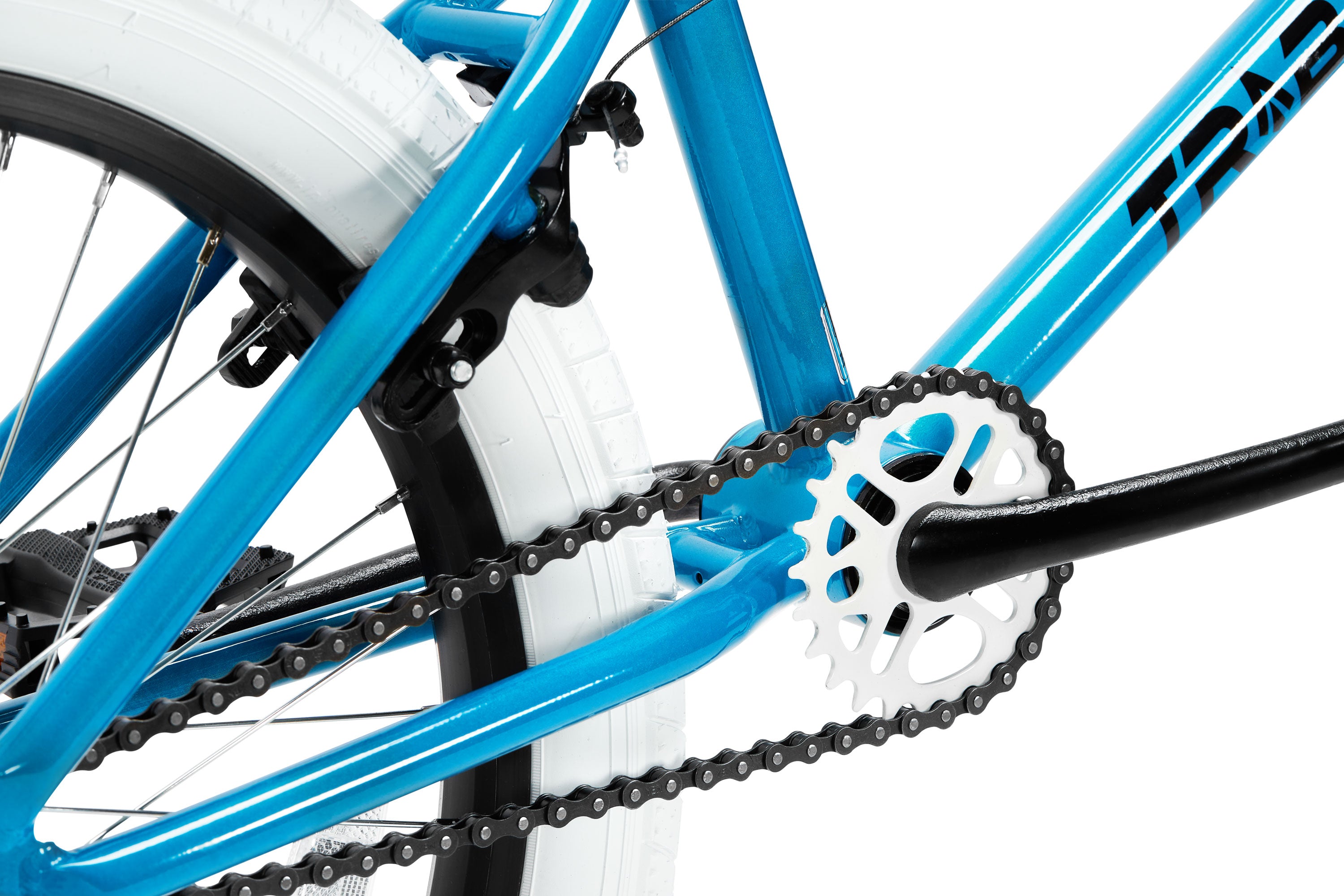 White and blue bmx bike hot sale