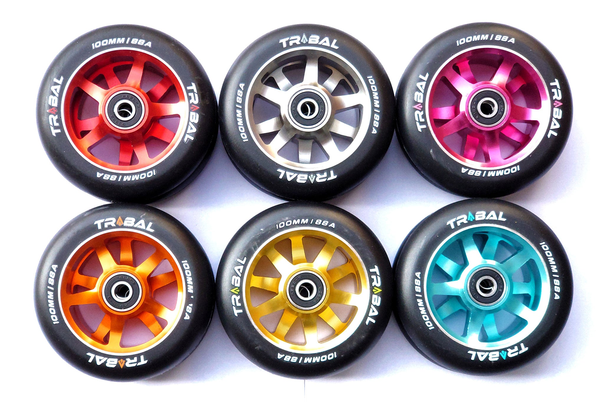 Tribal Alloy 100mm Scooter Wheels (Pair)